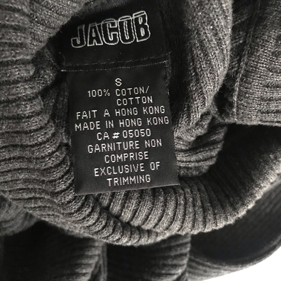 NWOT Jacob Grey Ribbed Turtle Neck Winter Long Sleeve Top Vintage 90’s Y2K - Picture 12 of 13